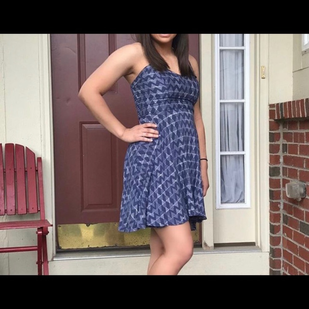 Blue spaghetti strap dress